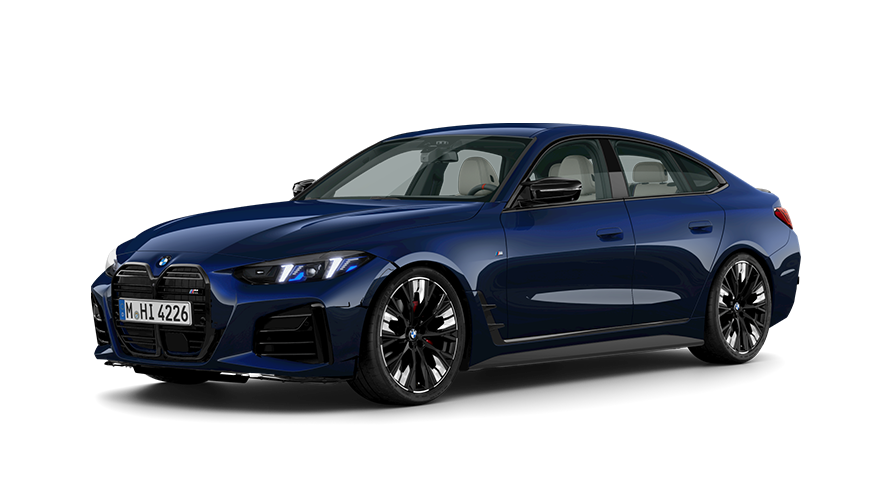 BMW 4 Series BMW M440i xDrive Gran Coupé G26 2024 three-quarter side view BMW 4 Series BMW M440i xDrive Gran Coupé G26 2024 three-quarter side view
