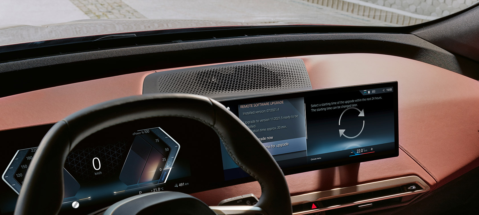 Pregled Remote Software ažuriranja Remote Software ažuriranje - kokpit BMW iX